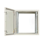 Tripp Lite SRN4G12USDP SmartRack Industrial Enclosure with Lock - NEMA 4, Wall Mount, Metal Construction, Hinged Back, 32 in. Depth, 12U, Gray