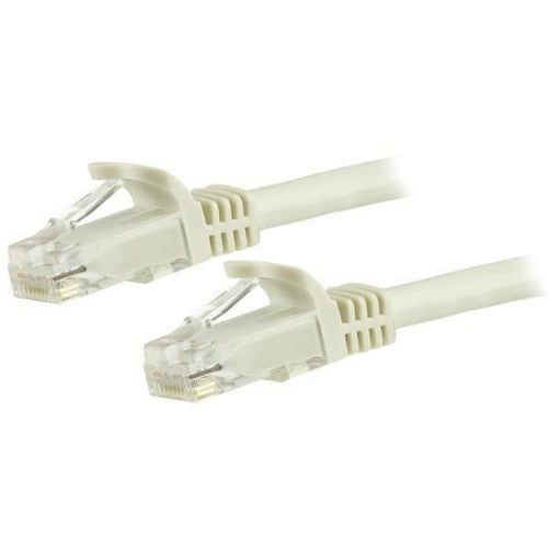 StarTech.com 3m CAT6 Ethernet Cable - White CAT 6 Gigabit Ethernet Wire -250MHz 100W PoE RJ45 UTP Network/Patch Cord Snagless w/Strain Relief Individually Tested