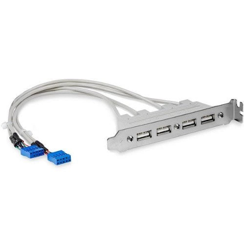 StarTech.com 4 Port USB A Female Slot Plate Adapter
