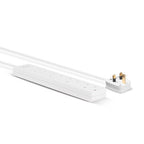 Lindy 2m 4-Way UK Mains Power Extension, White