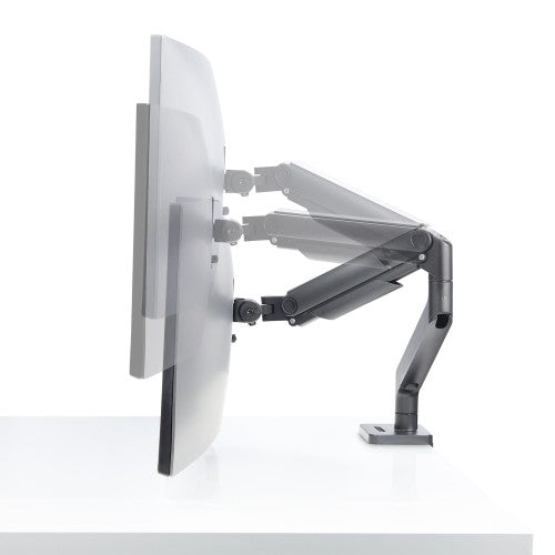 StarTech.com Monitor Desk Mount for up to 49in 32:9 Ultrawide Curved Screens, Mechanical Spring Arm, C-Clamp/Grommet, Tool-Less Adjustment, Max 44lb/20kg