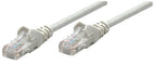 Intellinet Network Patch Cable, Cat6, 5m, Grey, Copper, U/UTP, PVC, RJ45, Gold Plated Contacts, Snagless, Booted, Lifetime Warranty