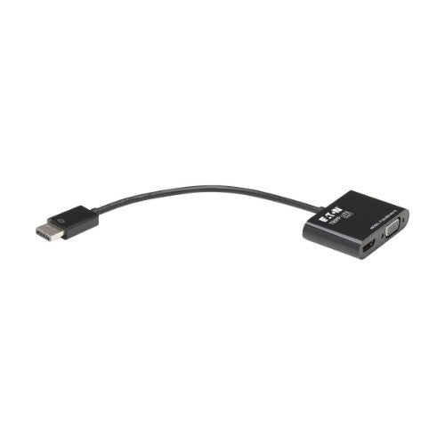 Tripp Lite P136-06N-HV-V2 DisplayPort to VGA/HDMI All-in-One Converter Adapter, DP ver 1.2, 4K 30 Hz HDMI