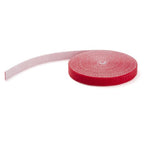 StarTech.com 25ft (7.6m) Hook and Loop Roll, Red, Cut-to-Size Reusable Cable Ties, Bulk Industrial Wire Fastener Tape, Adjustable Fabric Wraps, Reusable Self Gripping Cable Management Straps