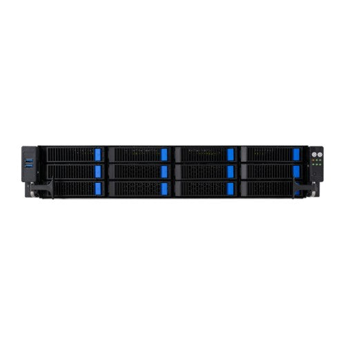 ASUS RS521A-E12-RS12U Socket SP5 Rack (2U) Black, Silver