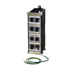 Tripp Lite N063-008-ENC 8-Port Metal DIN-Rail Mounting Keystone Patch Panel with Grounding, Black/Silver, TAA
