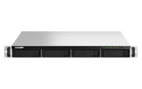QNAP TS-464U NAS Rack (1U) Intel® Celeron® N5095 8 GB DDR4 0 TB QNAP Turbo System Aluminium, Black