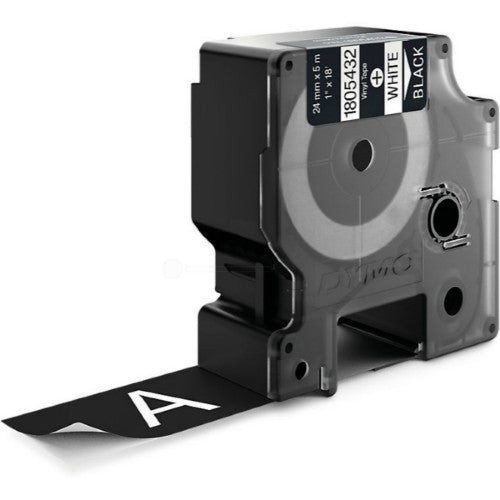 Dymo 1805432 Ribbon Vinyl white on black 24mmx5,5m for Dymo Rhino 6-24mm