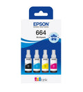 Epson C13T664640/664 Ink bottle multi pack Bk,C,M,Y 70ml 1x4500pg + 3x7500pg Pack=4 for Epson L 300/655