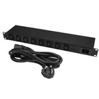 StarTech.com 8-Port Rack-Mount PDU with C13 Outlets - 16 A - 2m Power Cord (BS 1363) - 1U