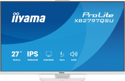 iiyama ProLite XB2797QSU-W1 computer monitor 68.6 cm (27") 2560 x 1440 pixels Quad HD LED White