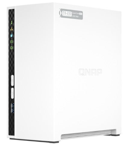 QNAP TS-233 + 2x ST2000VN003 NAS Mini Tower Cortex-A55 2 GB 4 TB QNAP QTS White