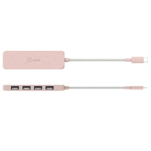 j5create Eco-Friendly USB-C to 4-Port Type-A Gen 2 Hub