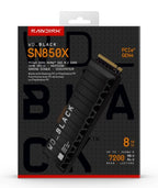 Western Digital WD_BLACK™ SN850X NVMe™ SSD POWERED BY SANDISK 8 TB, [With Heatsink]