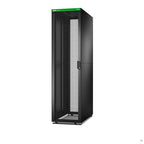APC Easy Rack, 48U, Black, With Roof, Castors, Feet, 4 Brackets, and Side Panels, No Bottom, 2258H x 600W x 1200D mm