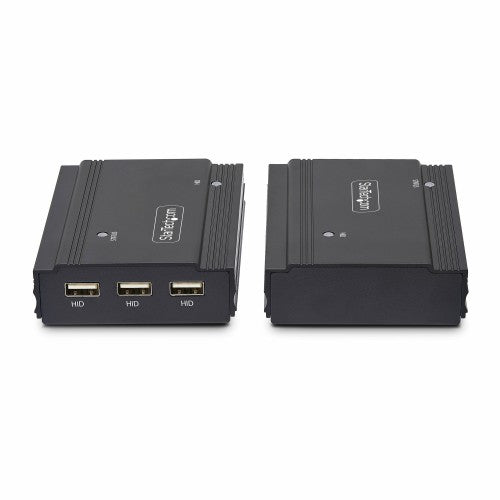 StarTech.com DisplayPort KVM Extender over Fiber Optic, 4K 60Hz, Console Extender Kit, Up to 984ft/300m (Multi-mode) with Pre-installed SFP+ Modules, 3x USB HID - TAA