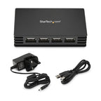 StarTech.com 4 Port Black USB 2.0 Hub - TAA