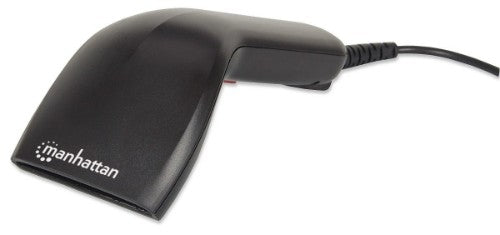 Manhattan Contact CCD Handheld Barcode Scanner, USB, 60mm Scan Width, Cable 152cm, Max Ambient Light 5,000 lux (sunlight), Black, Three Year Warranty