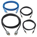 Tripp Lite P785-HKIT10 HDMI KVM Cable Kit for B005-HUA2-K and B005-HUA4 KVM, 4K HDMI, USB 3.2 Gen 1, 3.5 mm, 10 ft. (3.1 m)
