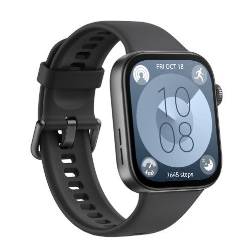 Huawei WATCH Fit 3 4.62 cm (1.82") AMOLED 43.2 mm Digital 408 x 480 pixels Touchscreen Black Wi-Fi GPS (satellite)