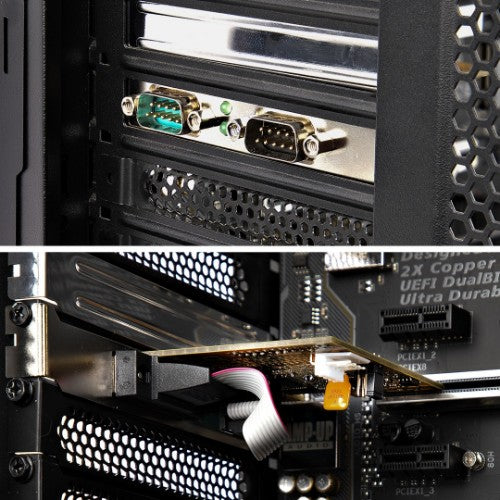 StarTech.com 2-Port PCI Express Serial Interface Card, Dual Port PCIe to RS232 (DB9) Serial Card, 16C1050 UART, Low/Full Profile Brackets, COM Retention, For Windows/Linux - TAA