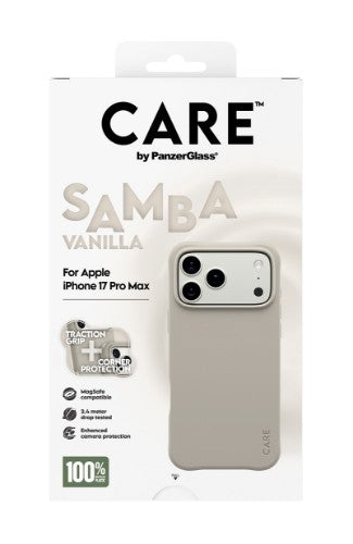 PanzerGlass CARE by ® Fashionable Case Samba Vanilla w. MagSafe iPhone 17 Pro Max