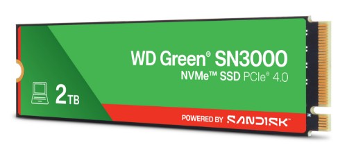 Western Digital Green WD ™ SN3000 NVMe™ SSD POWERED BY SANDISK 2 TB