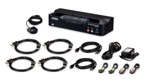 ATEN 2-Port USB 3.0 8K DisplayPort Dual-Display KVMP™ Switch (Cables included)