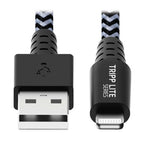 Tripp Lite M100-006-HD Heavy-Duty USB-A to Lightning Sync/Charge Cable, MFi Certified - M/M, USB 2.0, 6 ft. (1.83 m)