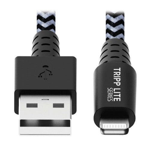 Tripp Lite M100-006-HD Heavy-Duty USB-A to Lightning Sync/Charge Cable, MFi Certified - M/M, USB 2.0, 6 ft. (1.83 m)