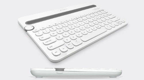 Logitech K480 QWERTZ Swiss Bluetooth Grey, White