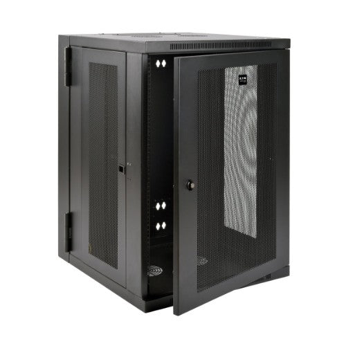 Tripp Lite SRW18USDP SmartRack 18U UPS-Depth Wall-Mount Half-Height Rack Enclosure, Hinged Back