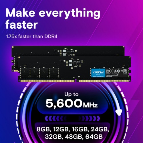 Crucial CT64G56C46U5 memory module 64 GB 1 x 64 GB DDR5 288-pin DIMM