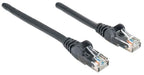 Intellinet Network Patch Cable, Cat6, 3m, Black, CCA, U/UTP, PVC, RJ45, Gold Plated Contacts, Snagless, Booted, Lifetime Warranty