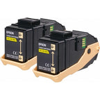 Epson C13S050606/0602 Toner cartridge yellow, 2x7.5K pages Pack=2 for Epson Aculaser C 9300 N