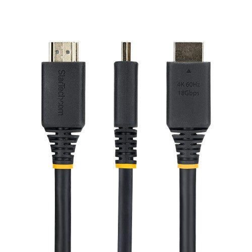 StarTech.com 1m (3ft) Panel Mount HDMI Cable, High Speed HDMI Panel Mount Extension Cable, 4K 60Hz/1440p 144Hz, HDMI Male to Female Panel Mount Adapter Cable