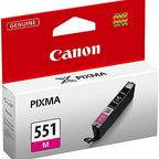 Canon 6510B001/CLI-551M Ink cartridge magenta, 319 pages ISO/IEC 24711 132 Photos 7ml for Canon Pixma IP 8700/IX 6850/MG 5450/MG 6350/MX 725
