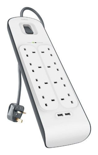 Belkin BSV804AF2M surge protector White 8 AC outlet(s) 2 m