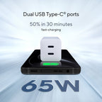 ASUS 100W 2C1A GaN Charger Universal White AC Fast charging Indoor
