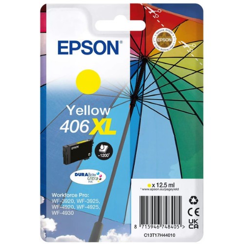 Epson C13T17H44010/406XL Ink cartridge yellow high-capacity 12.5ml for Epson  WF-3920