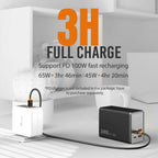 j5create JPB264100 26800mAh PD 100W 4-Port Power Bank, Black