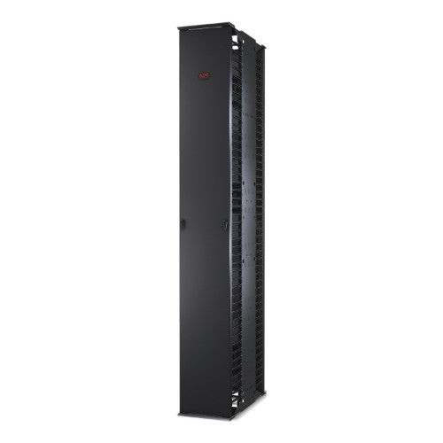 APC Performance, Vertical Cable Manager for 2 & 4 Post Racks, 84"H x 12"W, Double-Sided with Doors