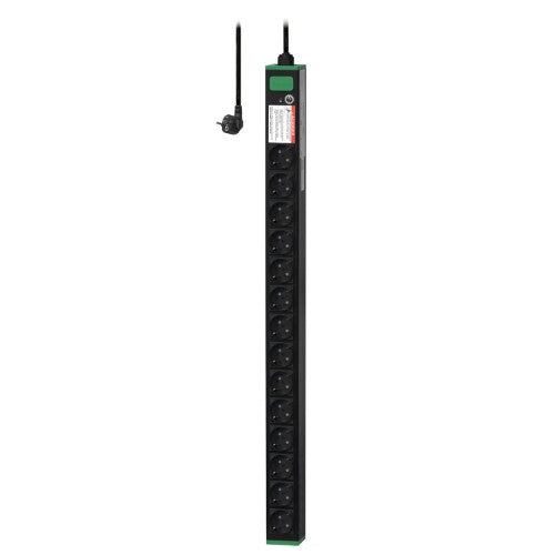 APC Easy Rack PDU, Basic, Vertical, 1 Phase, 3.7kW, 230V, 16A, 14 x SCHUKO outlets, SCHUKO 16A
