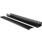StarTech.com 2-Pack 20U Vertical Cable Organizer with Finger Ducts, Vertical Cable Management Panel, 40U Rack-Mount Cable Raceway, 2x 3ft (91cm) Wire Organizers