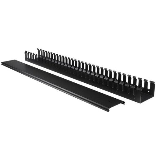 StarTech.com 2-Pack 20U Vertical Cable Organizer with Finger Ducts, Vertical Cable Management Panel, 40U Rack-Mount Cable Raceway, 2x 3ft (91cm) Wire Organizers