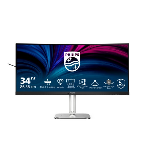 Philips 5000 series 34B2U5600C/00 computer monitor 86.4 cm (34") 3440 x 1440 pixels Dual QHD LCD Grey
