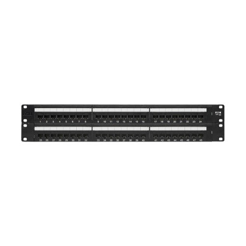Tripp Lite N252-048 48-Port Cat6 Patch Panel - UTP, 110 Punch Down, RJ45, 2U, TAA