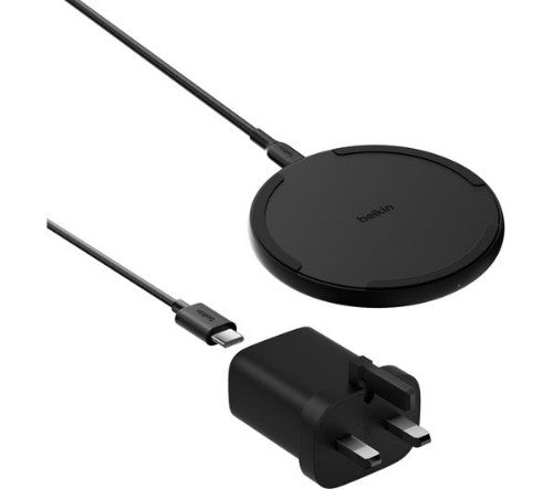 Belkin BoostCharge Mobile phone Black AC, USB Wireless charging Indoor