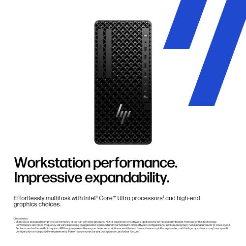 HP Z1 Tower G1i Desktop PC Wolf Pro Security Edition Intel Core Ultra 7 265 32 GB DDR5-SDRAM 1 TB SSD NVIDIA RTX A1000 Windows 11 Pro Workstation AI Workstation, AI PC Black