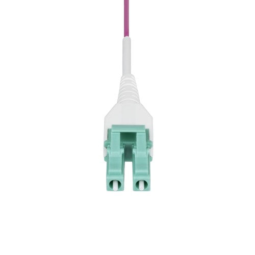 StarTech.com 1m (3ft) LC to LC (UPC) OM4 Multimode Fiber Optic Cable, Erika Violet, 50/125µm, 40G/100G, LOMMF/VCSEL, Uniboot Fiber Jumper Cord, OFNR Riser Rated